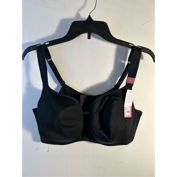 Cacique Balconette bra 42 new Black $47 lightly lined - Picture 1 of 8